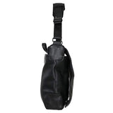 Kenneth Cole Reaction Pebbled Faux Leather Flapover 15" Laptop Messenger Bag, Black, Medium