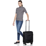AmazonBasics Expandable Softside Carry-On Spinner Luggage Suitcase With TSA Lock And Wheels - 18 Inch, Black