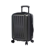Mia Toro Italy Moderno Lucido Hardside 24 Inch Spinner, Black