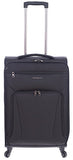 Renwick 24 Inch Softside Lightweight Luggage Spinner Suitcase Black