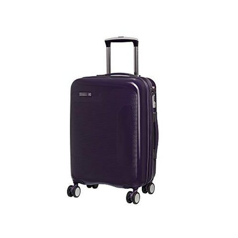 IT Luggage 20.9" Signature 8-Wheel Hardside Expandable Carry-on, Black Cordial - Purple