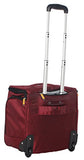 Lucas Luggage 15" Carry On Expandable Wheeled Under Seat Bag With Usb Port (Red)