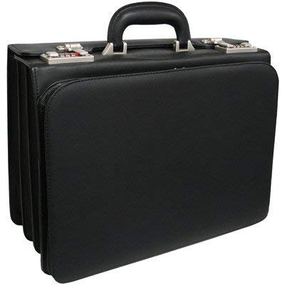AmeriLeather APC Attache Leather Executive Briefcase (Black)