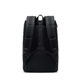 Herschel Little America Laptop Backpack, Black/Tan Synthetic Leather, Mid-Volume 17.0L