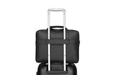 Moleskine Classic Leather Slim Briefcase, Black -  For Work, School, Travel & Everyday Use, Space for Devices, Tablet, Laptop, & Chargers, Notebook Planner or Organizer, Secure Zipper