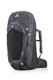 Gregory Mountain Products Wander 70 Liter Kid's Overnight Hiking Backpack, Shadow Black, One Size