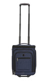 Travelers Club Top Expandable +50% Capacity Luggage with USB Port, Navy Blue, 17" Underseat Carry-On