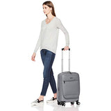 AmazonBasics Hybrid Exterior Carry-On Expandable Spinner Luggage Suitcase - 20 Inch, Grey