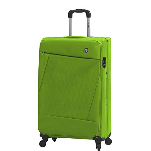 Mia Toro Italy Civetta Softside 24 Inch Spinner Luggage, Green