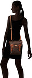Calvin Klein womens Calvin Klein Belfast Nylon Flap Over Buckle Messenger, brown/khaki, One Size