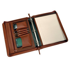 Deluxe Convertible Zip Around Binder (Black) (13.12"H X 10.25"W X 2.25"D)