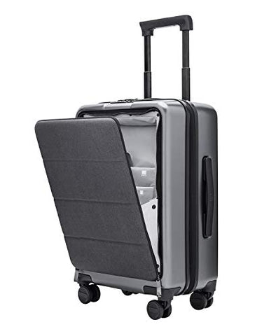 NINETYGO Carry on Luggage 22x14x9 with Spinner Wheels, Hardside Carry on Suitcase with Front Pocket Lock Cover, Super Convenient & Lightweight for Business Travel (20")