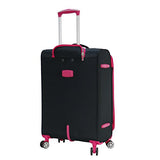 Mia Toro Italy Piuma Softside 24 Inch Spinner Luggage, Blue