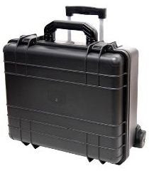 T.Z. Case International T.Z 7-Bottle Wheeled Wine Case, Molded Polypropylene, Black