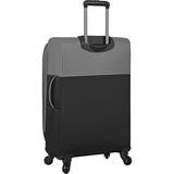 Nautica Harpswell 24 Inch Luggage Expandable Spinner, Grey/Black