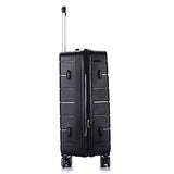 DUKAP Definity Lightweight Hardside Spinner 24'' inches Luggage Black