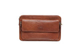 Mancini Front Organizer Unisex Bag in Cognac