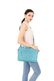 MOSISO Laptop Shoulder Bag Compatible with MacBook Pro 16 A2141/Retina 15 A1398, 15-15.6 inch Notebook, Polyester Messenger Carrying Briefcase Sleeve with Adjustable Depth at Bottom, Hot Blue