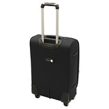 Chariot Genoa 3-Piece Lightweight Upright Spinner Luggage Set, Black Grey