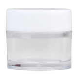 Beauticom High-Graded Quality 7 Grams/7 ML (Quantity: 60 Packs) Thick Wall Crystal Clear Plastic LEAK-PROOF Jars Container with White Lids for Cosmetic, Lip Balm, Lip Gloss, Creams, Lotions, Liquids