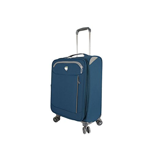 Mia Toro M1133-20In-Blu Italy Viareggio Softside Spinner 20" Carry-On, Blue