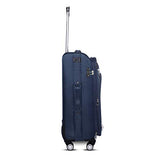 Gabbiano Bellagio Collection 3 Piece Softside Spinner Luggage Set (Navy Blue)