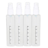 Travigo 4-in-1 Travel Bottle Dispenser, Includes Four Empty Reusable 1.4 oz. (40 mL) Cosmetic Toiletry Containers for Sanitizer, Soap, Lotions, Skincare, Makeup Products (Purple)