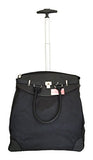 Trendy Flyer Computer/Laptop Rolling Bag 2 Wheel Case Plain Black