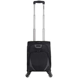Kenneth Cole Reaction Going Places 16" Polyester Expandable 4-Wheel Carry-on Spinner Luggage, Black