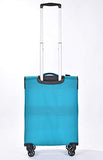 Ornate Ultra Light Weight Soft Suitcase - Carry On Luggage With Spinner Wheels (Sea Foam Green)