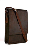 Retro Buffalo Hunter Leather Laptop Messenger Bag Office Briefcase College Bag