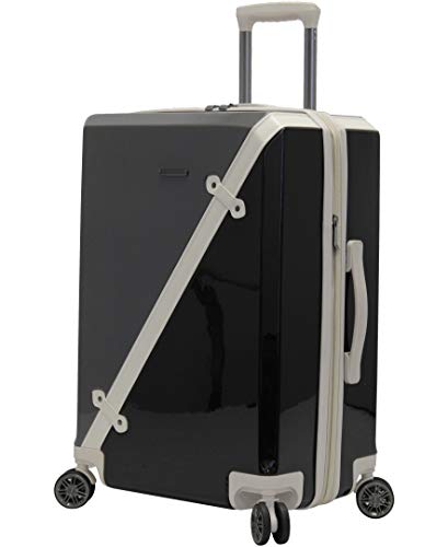 BCBGeneration Luggage Hardside Large 28" Suitcase with Spinner Wheels (28in, Luxe Gunmetal/Black)