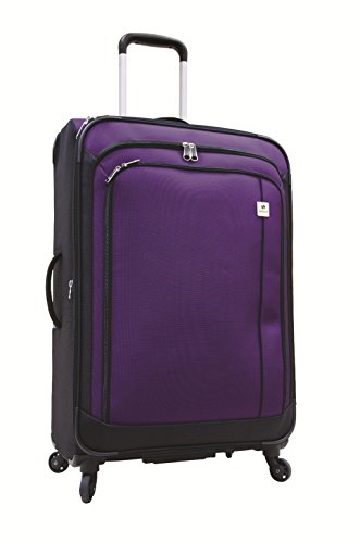 Samboro Feather Lite Lightweight Luggage 23 Inches Exp. Spinner Trolley - Purple Color