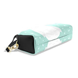 Colourlife White Snow Owl Pu Leather Pencil Case Holder Pouch Makeup Bags For Boys Girls Adults