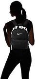 Nike Brasilia "just Do It" Backpack (mini), Black/Black/(Glossy White), Misc