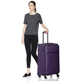 AmazonBasics Belltown Softside Rolling Spinner Suitcase Luggage - 29 Inch, Heather Purple