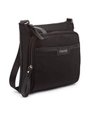 Calvin Klein Lane Nylon North/South Messenger Crossbody, black/silver