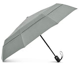 EEZ-Y Compact Travel Umbrella w/Windproof Double Canopy Construction - Auto Open/Close Button