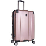 Kenneth Cole Reaction Continuum 24" Hardside 8-Wheel Expandable Upright Checked Spinner Luggage, Rose Gold