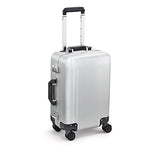 Zero Halliburton Classic Aluminum 2.0 Carry-On 4 Wheel Spinner Travel Case (Silver)