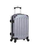 Dejuno Neato 3-Piece Hardside Spinner Combination Lock Luggage Set, Silver