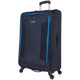 Ben Sherman Houndstooth Hike 3-Pc Set 20" Carry-On, 24", 28", Navy W/Blue