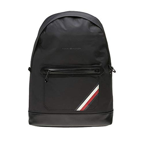 Tommy Hilfiger Easy Nylon Backpack, Men’s Black (Tommy Navy/Core Stp), 13x48x34 cm (B x H T)