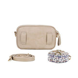 ECOSUSI Women’s Waist Bag Fanny Packs Shoulder Bags with Two Adjustable Shoulder Straps, Apricot