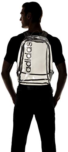 adidas clear linear backpack Shop adidas Linear Backpack, Black Clear, One – Luggage Factory