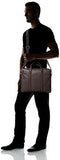 Calvin Klein Men'S Bombe Leather Attache, Dark Chocolate Brown