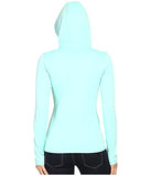 North Face Womens W FAVE HALF DOME FULL ZIP HOODIE, Ice Green/Asphalt Grey, XL
