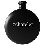#chatelet - 5oz Round Hashtag Drinking Alcohol Flask, Matte Black