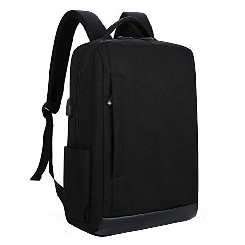 TRE Deluxe Black Waterproof Laptop Backpack 15 Inch Travel Gear Bag Business Trip Computer Daypack Double Laptop Compartment (Color : A9)