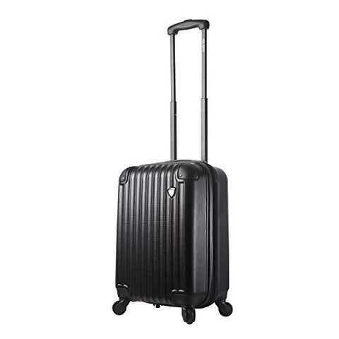 Mia Toro Italy Rotolo Hardside Spinner Carry-on, Black
